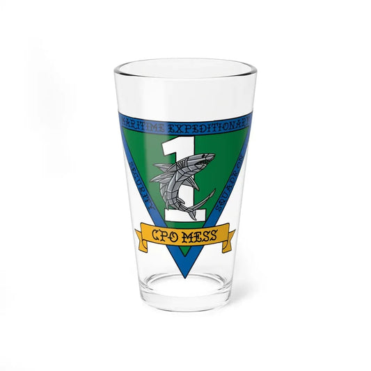 Maritime Expeditionary Security Sq One CPO MESS (U.S. Navy) Pint Glass 16oz 16oz - Go Mug Yourself