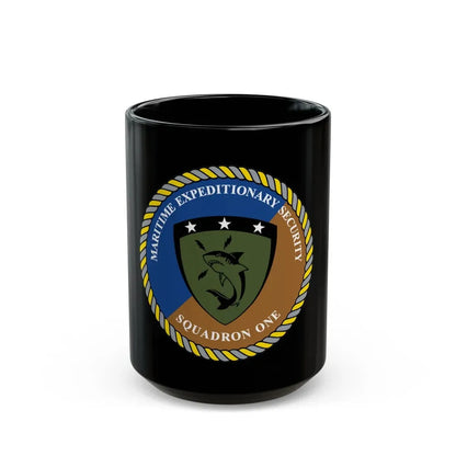 Maritime Expeditionary Security Sq One (U.S. Navy) Black Coffee Mug 15oz - Go Mug Yourself