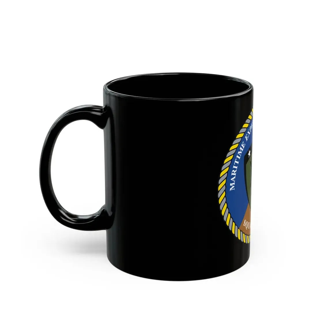 Maritime Expeditionary Security Sq One (U.S. Navy) Black Coffee Mug - Go Mug Yourself