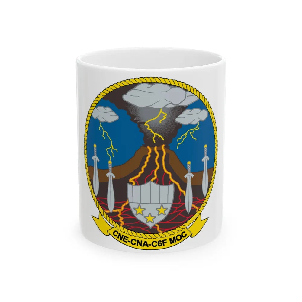 Maritime Operations Center C6F (U.S. Navy) White Coffee Mug-11oz-Go Mug Yourself