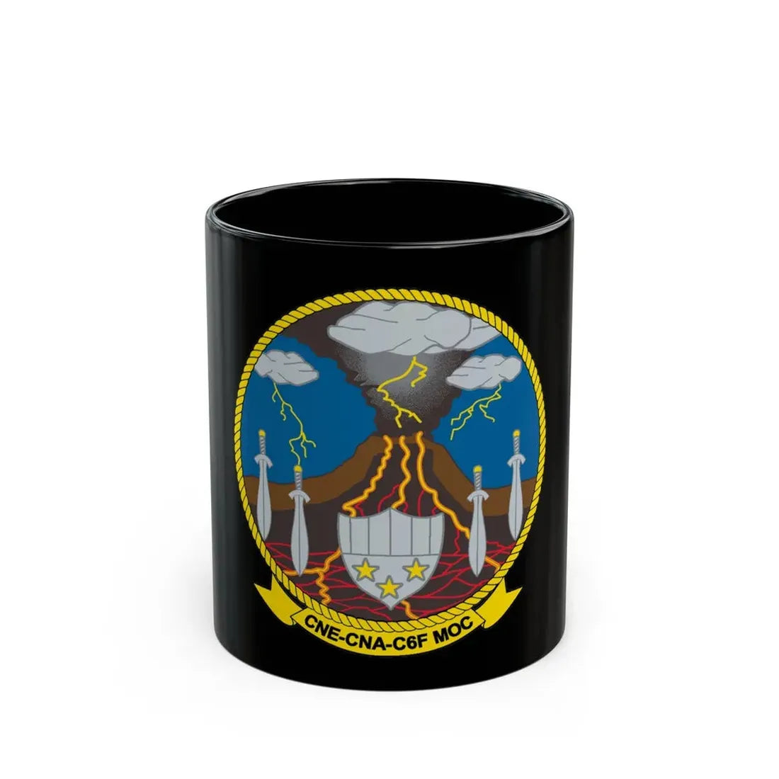 Maritime Operations Center C6F (U.S. Navy) Black Coffee Mug 11oz - Go Mug Yourself