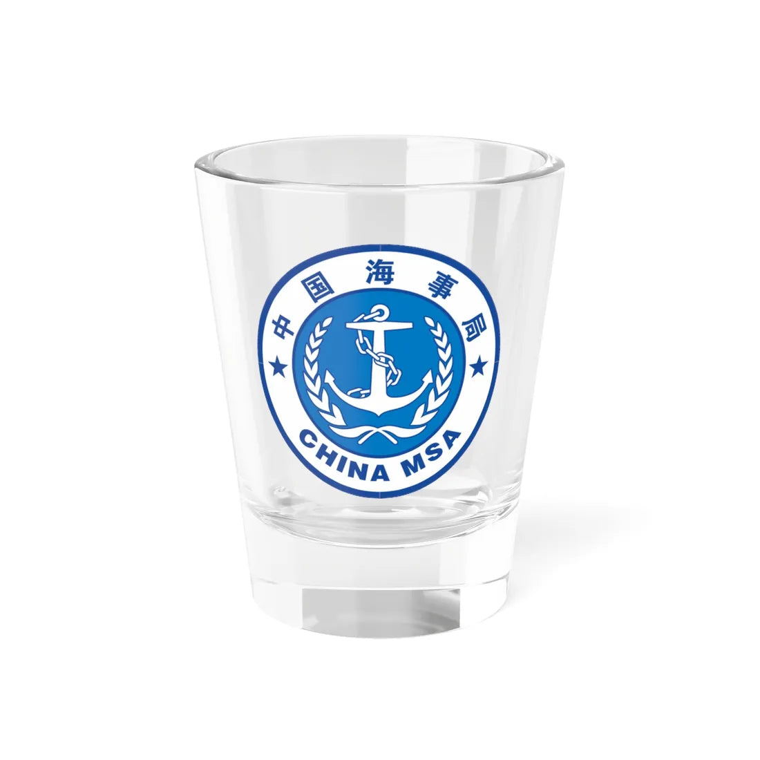 Maritime Safety Administration MSA of the P.R.China badge (China) (Coat of Arms) Shot Glass 1.5oz 1.5oz - Go Mug Yourself