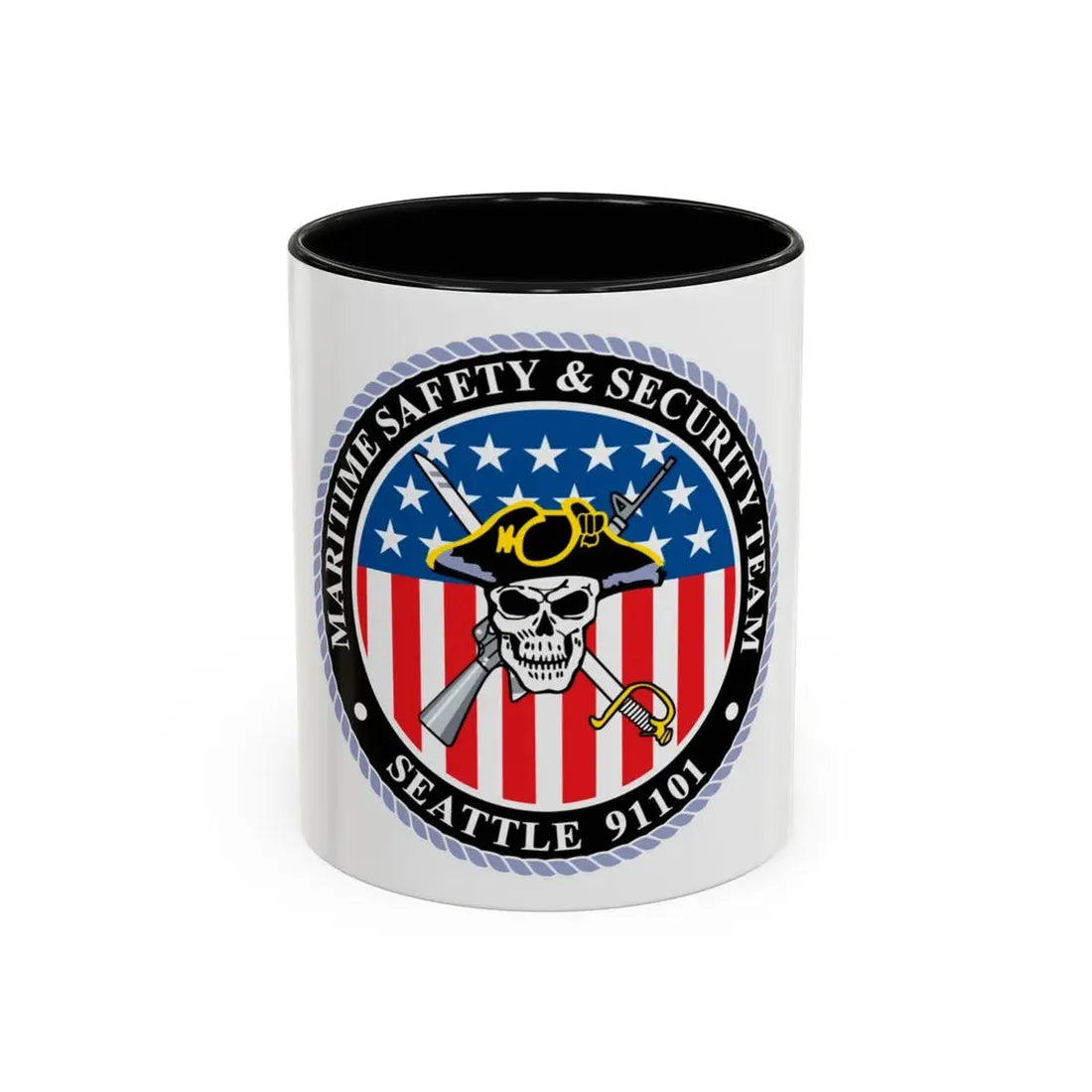 Maritime Safety & Security Team Seattle MSST (U.S. Coast Guard) Accent Coffee Mug 11oz Black - Go Mug Yourself