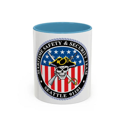 Maritime Safety & Security Team Seattle MSST (U.S. Coast Guard) Accent Coffee Mug 11oz Light Blue - Go Mug Yourself