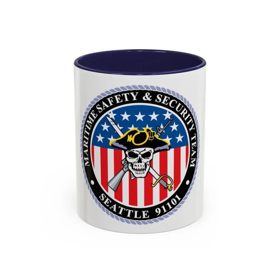 Maritime Safety & Security Team Seattle MSST (U.S. Coast Guard) Accent Coffee Mug 11oz Navy - Go Mug Yourself