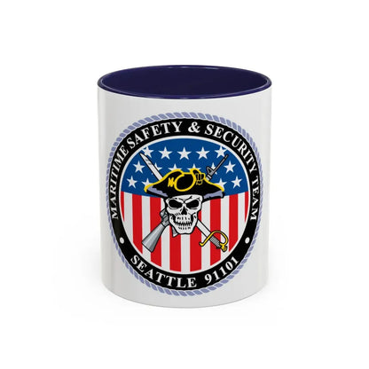 Maritime Safety & Security Team Seattle MSST (U.S. Coast Guard) Accent Coffee Mug 11oz Navy - Go Mug Yourself