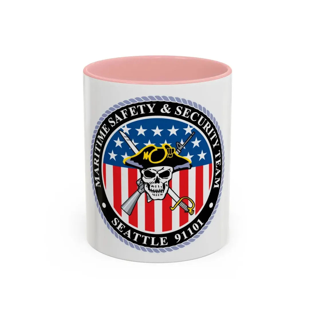 Maritime Safety & Security Team Seattle MSST (U.S. Coast Guard) Accent Coffee Mug 11oz Pink - Go Mug Yourself
