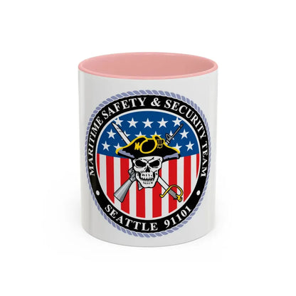Maritime Safety & Security Team Seattle MSST (U.S. Coast Guard) Accent Coffee Mug 11oz Pink - Go Mug Yourself