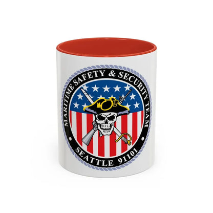 Maritime Safety & Security Team Seattle MSST (U.S. Coast Guard) Accent Coffee Mug 11oz Red - Go Mug Yourself