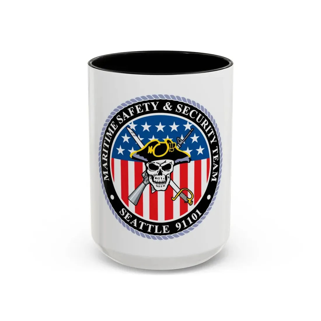 Maritime Safety & Security Team Seattle MSST (U.S. Coast Guard) Accent Coffee Mug 15oz Black - Go Mug Yourself