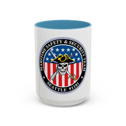 Maritime Safety & Security Team Seattle MSST (U.S. Coast Guard) Accent Coffee Mug 15oz Light Blue - Go Mug Yourself