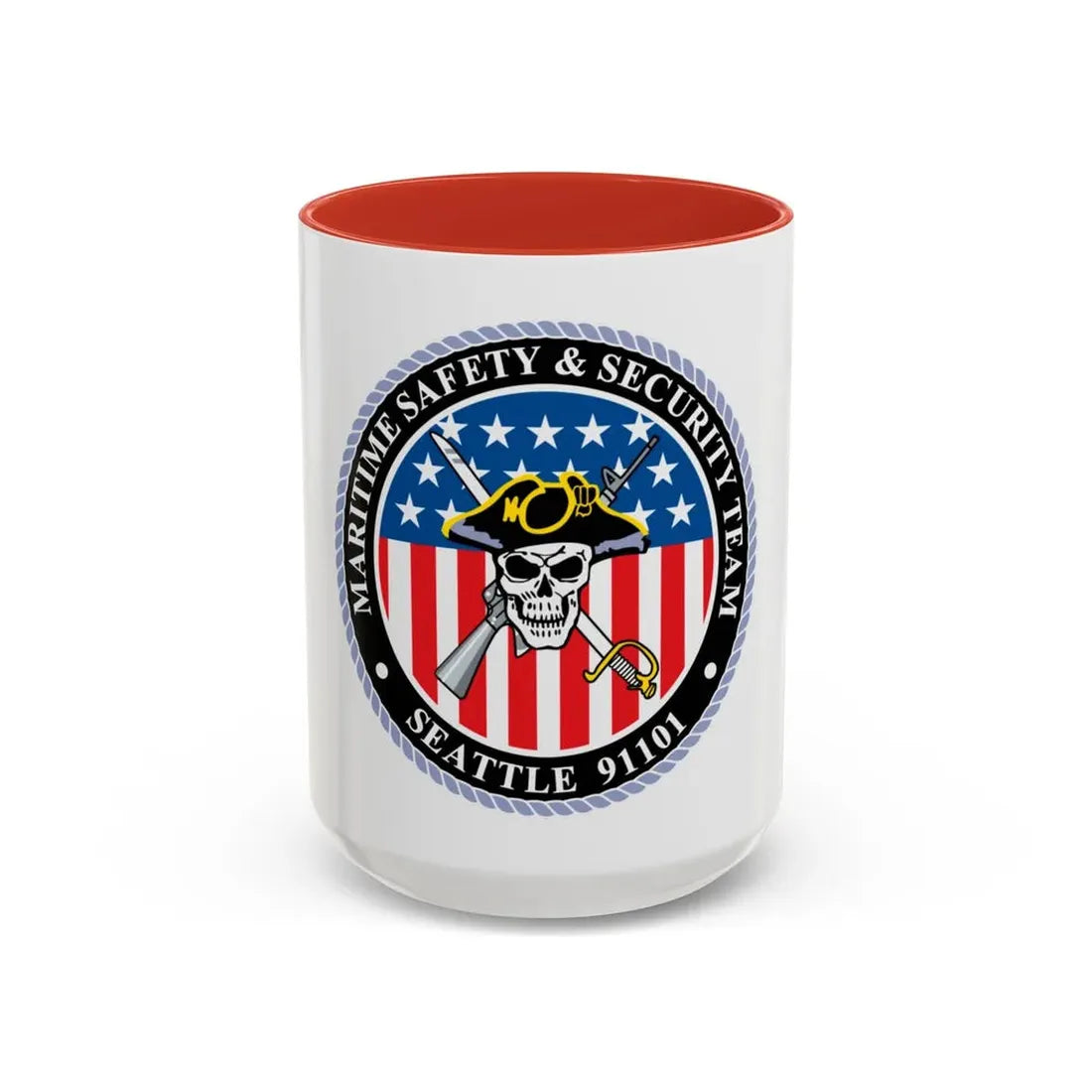 Maritime Safety & Security Team Seattle MSST (U.S. Coast Guard) Accent Coffee Mug 15oz Red - Go Mug Yourself