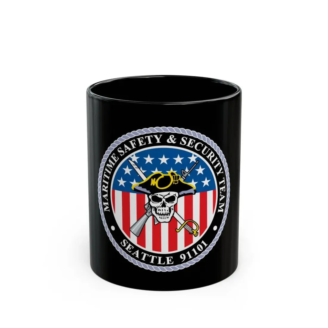 Maritime Safety & Security Team Seattle MSST (U.S. Coast Guard) Black Coffee Mug 11oz - Go Mug Yourself