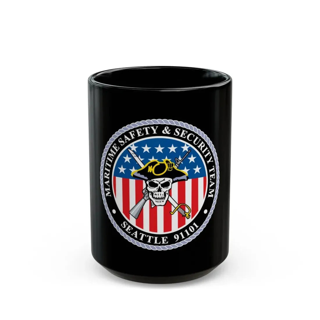 Maritime Safety & Security Team Seattle MSST (U.S. Coast Guard) Black Coffee Mug 15oz - Go Mug Yourself