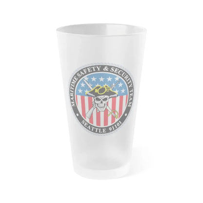 Maritime Safety & Security Team Seattle MSST (U.S. Coast Guard) Frosted Pint Glass 16oz Default Title - Go Mug Yourself