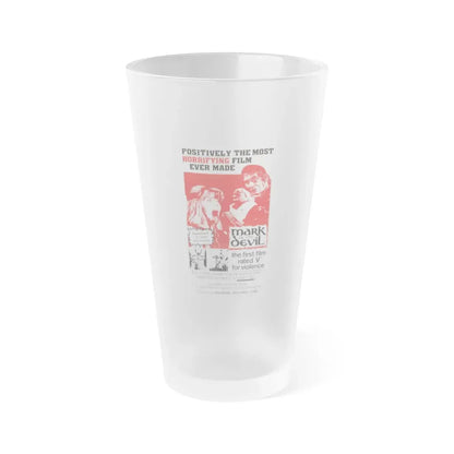 MARK OF THE DEVIL 1970 Movie Poster - Frosted Pint Glass 16oz Default Title - Go Mug Yourself