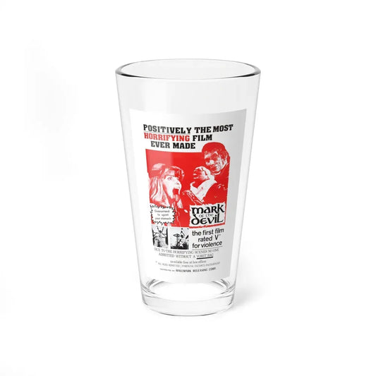 MARK OF THE DEVIL 1970 Movie Poster - Pint Glass 16oz 16oz - Go Mug Yourself