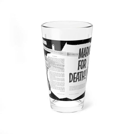 Marked For Death, True Woman's Adventures, May 1956 (Magazine Illustration) Pint Glass 16oz 16oz - Go Mug Yourself