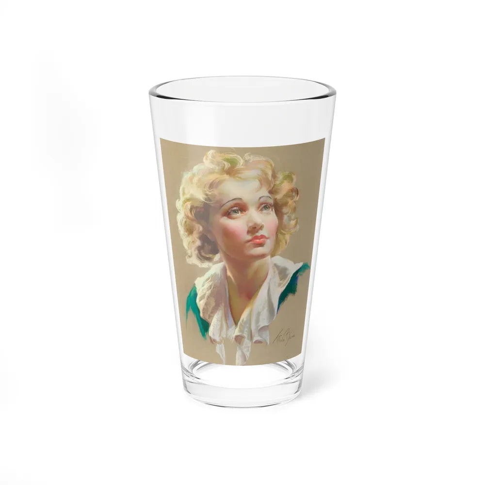 Marlene Dietrich (Magazine Illustration) Pint Glass 16oz-16oz-Go Mug Yourself