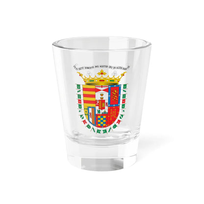Marquesado de Villamayor de las Ibernias Linaje Pacheco de Córdoba Bocanegra (Costa Rica) (Coat of Arms) Shot Glass 1.5oz 1.5oz - Go Mug Yourself