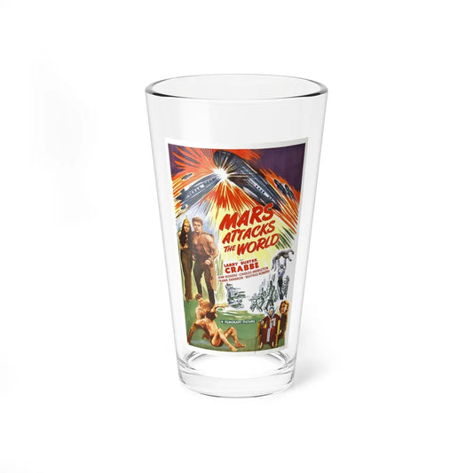 MARS ATTACKS THE WORLD 1938 Movie Poster - Pint Glass 16oz-16oz-Go Mug Yourself