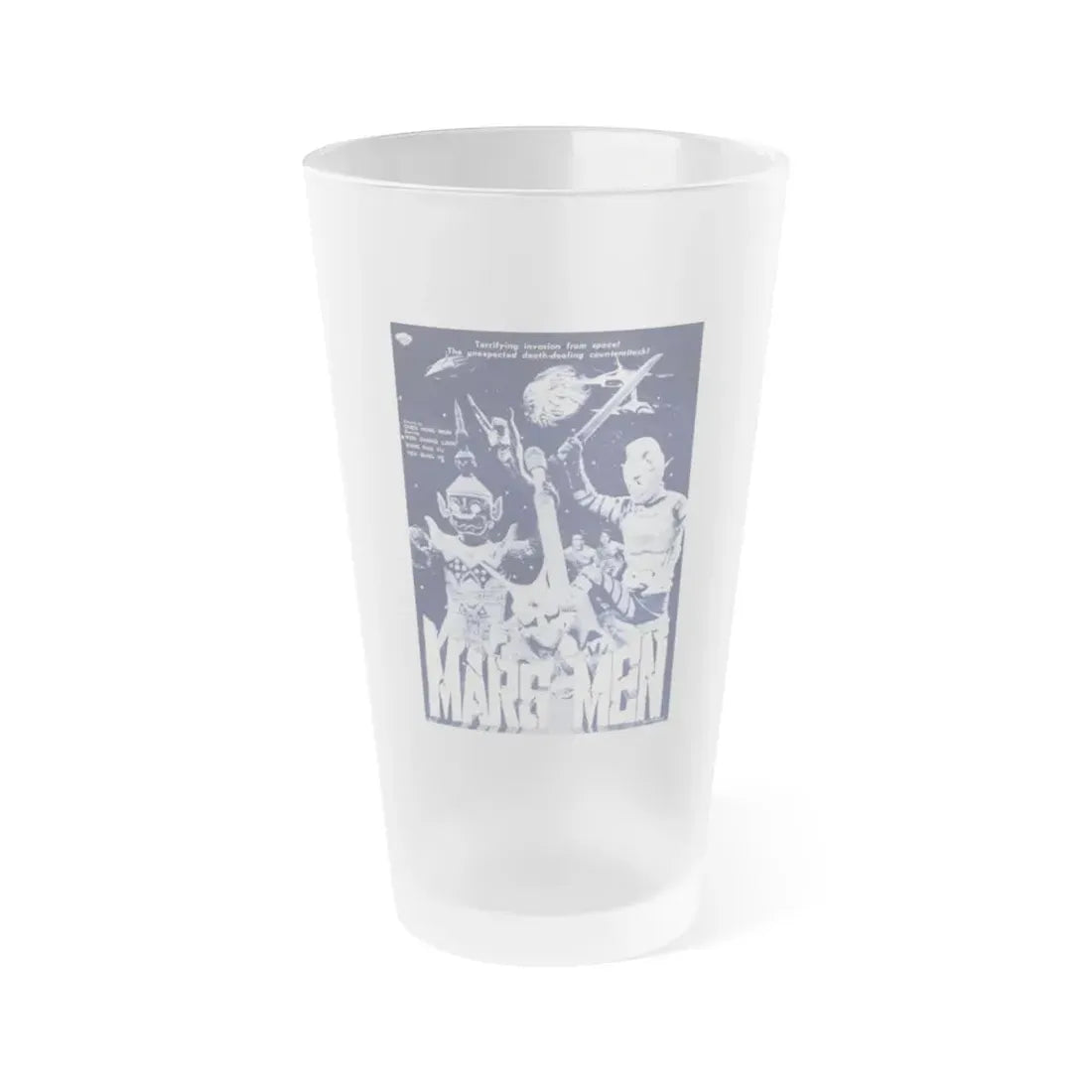 MARS MEN 1976 Movie Poster - Frosted Pint Glass 16oz Default Title - Go Mug Yourself