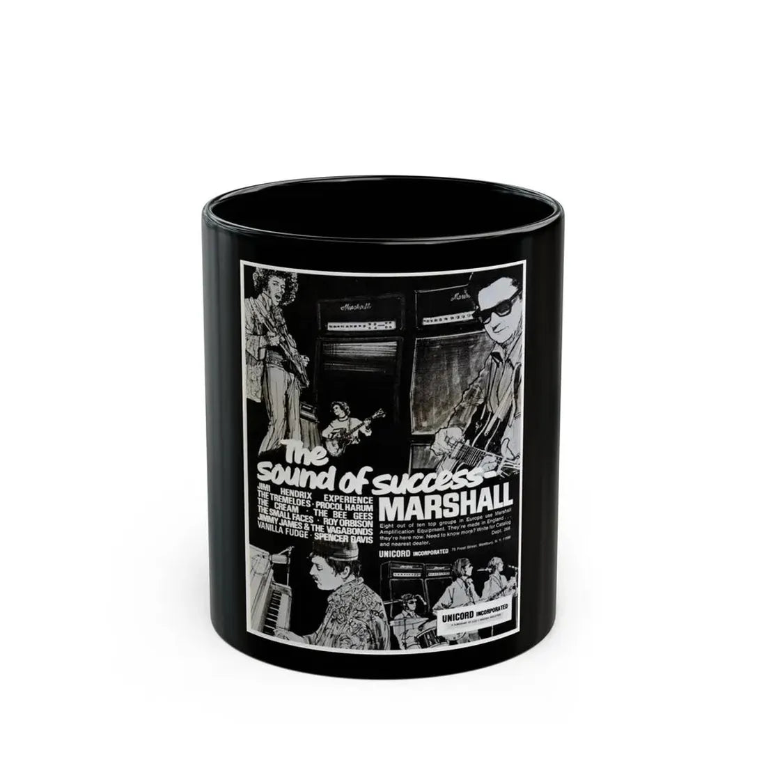 Marshall 1968 (Music Poster) Black Coffee Mug 11oz - Go Mug Yourself