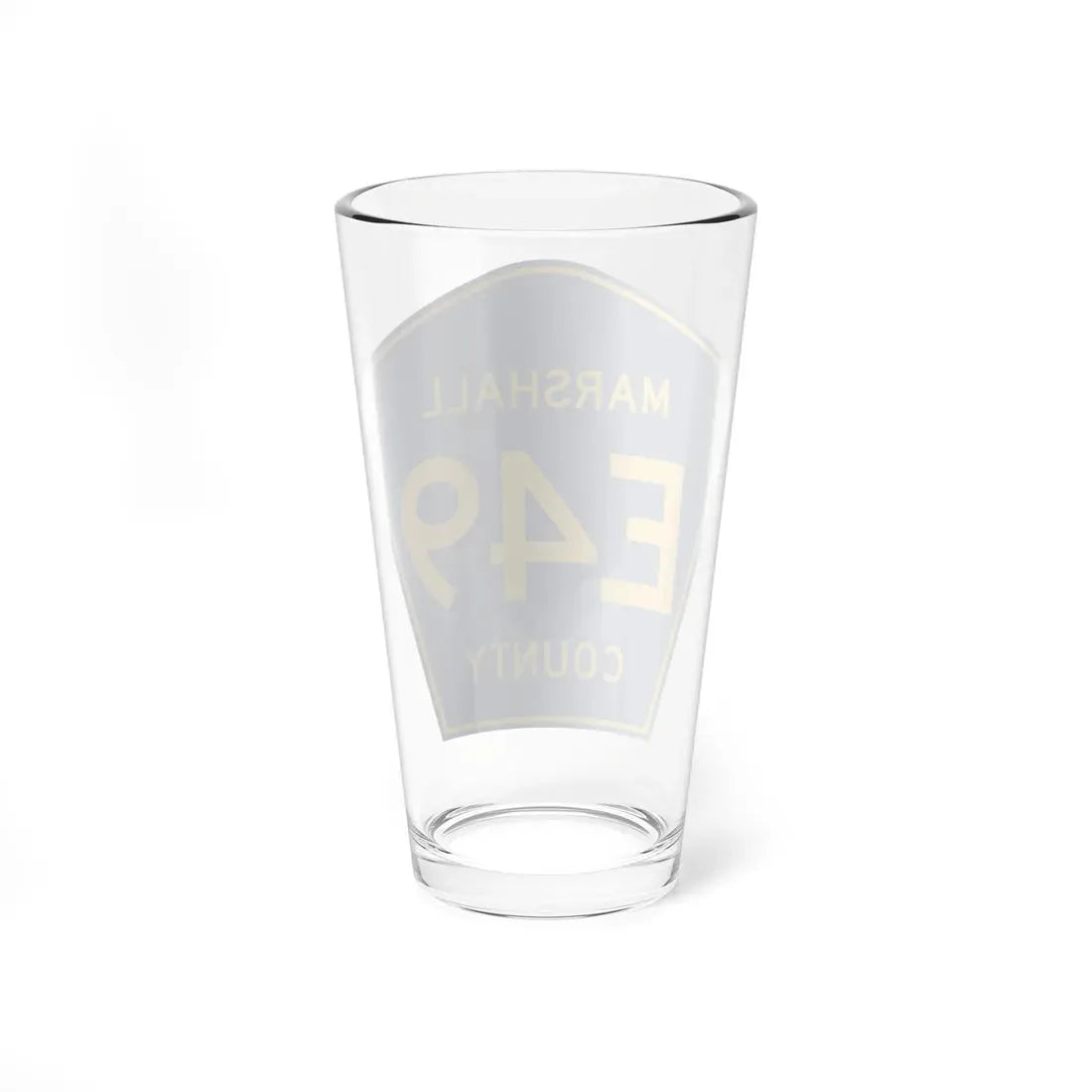 Marshall County Route E49 IA (Iowa) (Road Sign) Pint Glass 16oz - Go Mug Yourself