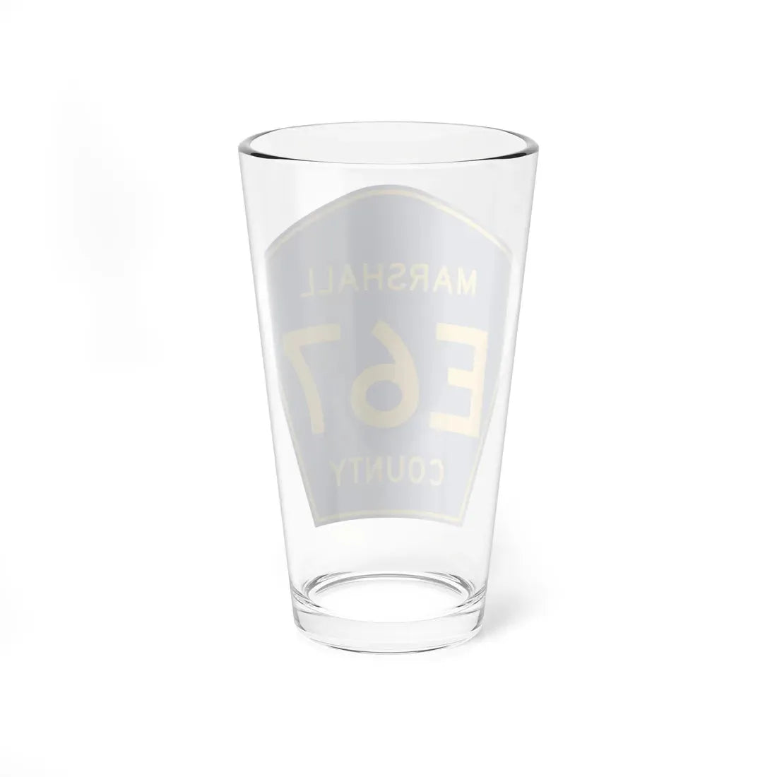 Marshall County Route E67 IA (Iowa) (Road Sign) Pint Glass 16oz - Go Mug Yourself