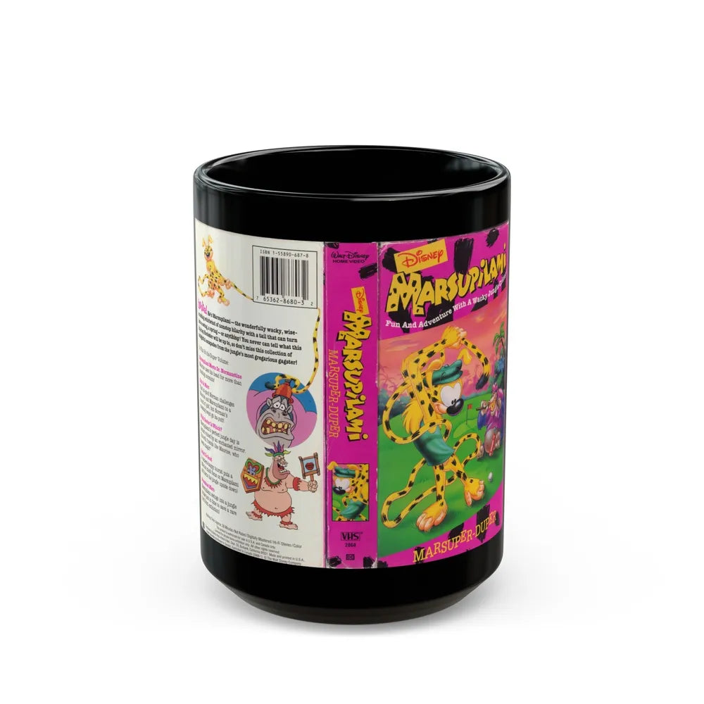 Marsupilami Marsuper Duper (VHS COVER) - Black Coffee Mug-15oz-Go Mug Yourself