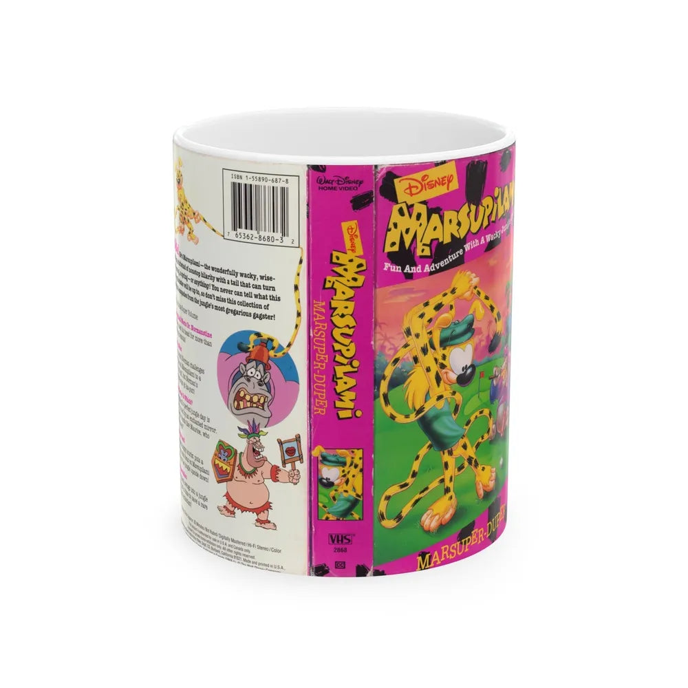 Marsupilami Marsuper Duper (VHS COVER) - White Coffee Mug-11oz-Go Mug Yourself