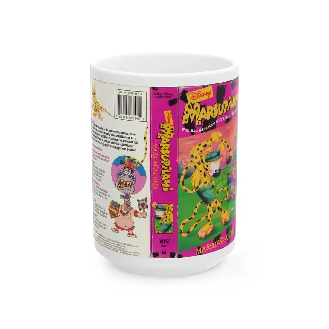 Marsupilami Marsuper Duper (VHS COVER) - White Coffee Mug 15oz - Go Mug Yourself