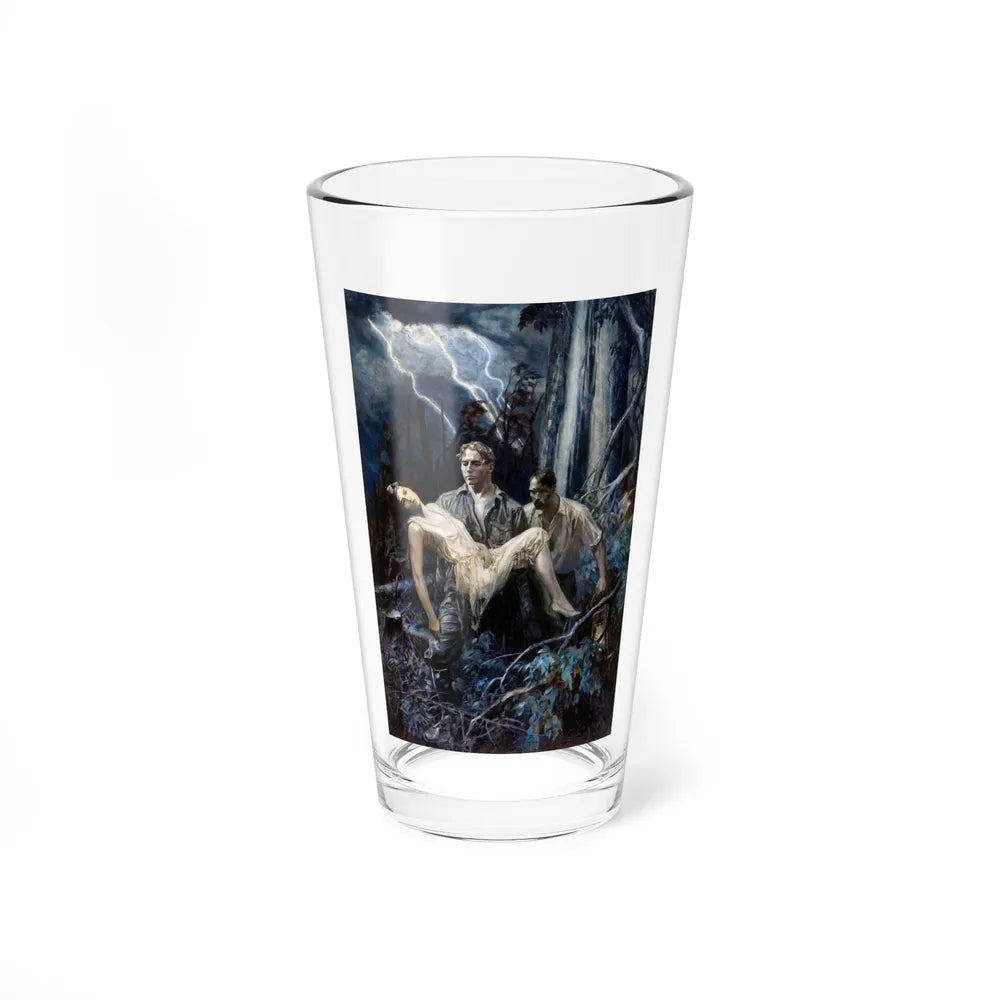 Mart Slipped Strong Arms Beneath the Girl (Magazine Illustration) Pint Glass 16oz-16oz-Go Mug Yourself