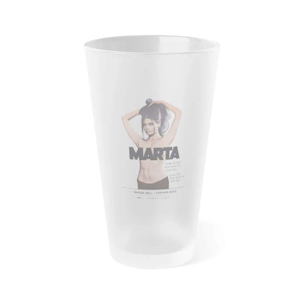 MARTA 1971 Movie Poster - Frosted Pint Glass 16oz-Go Mug Yourself