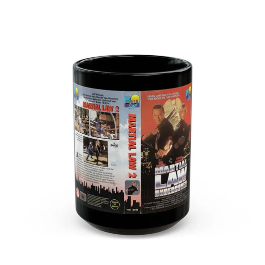 MARTIAL LAW 2 UNDERCOVER (VHS COVER) - Black Coffee Mug 15oz - Go Mug Yourself