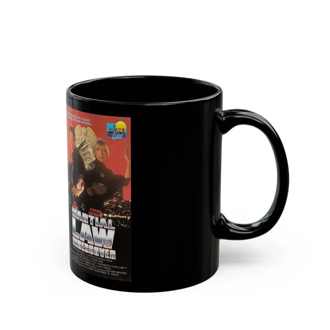 MARTIAL LAW 2 UNDERCOVER (VHS COVER) - Black Coffee Mug - Go Mug Yourself