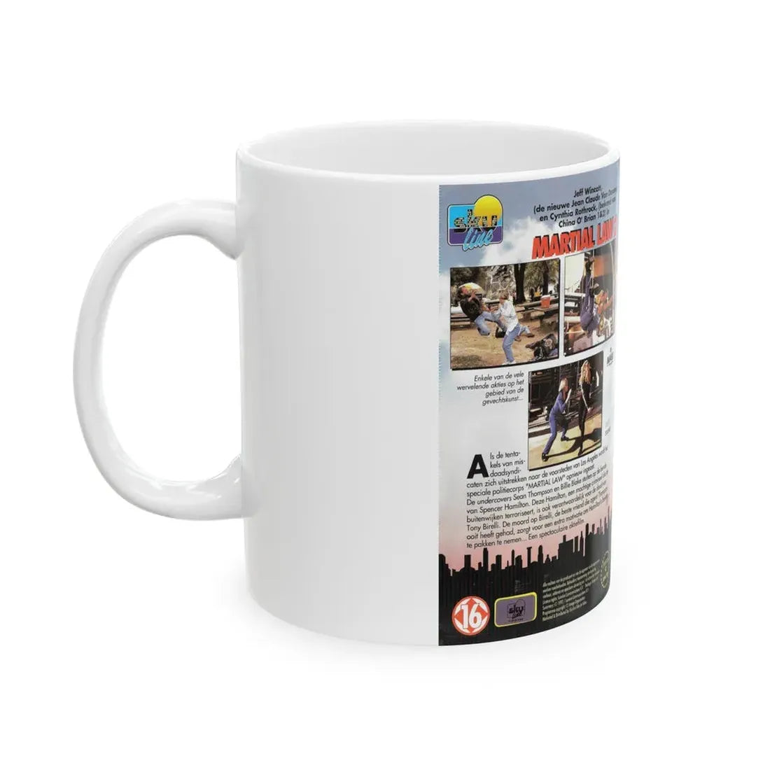 MARTIAL LAW 2 UNDERCOVER (VHS COVER) - White Coffee Mug - Go Mug Yourself