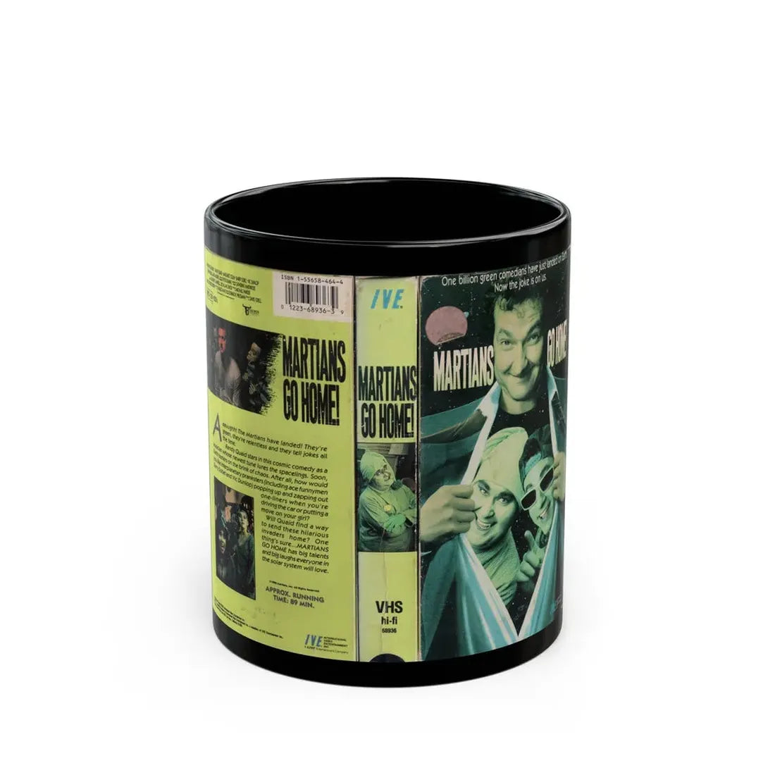 MARTIANS GO HOME (VHS COVER) - Black Coffee Mug 11oz - Go Mug Yourself