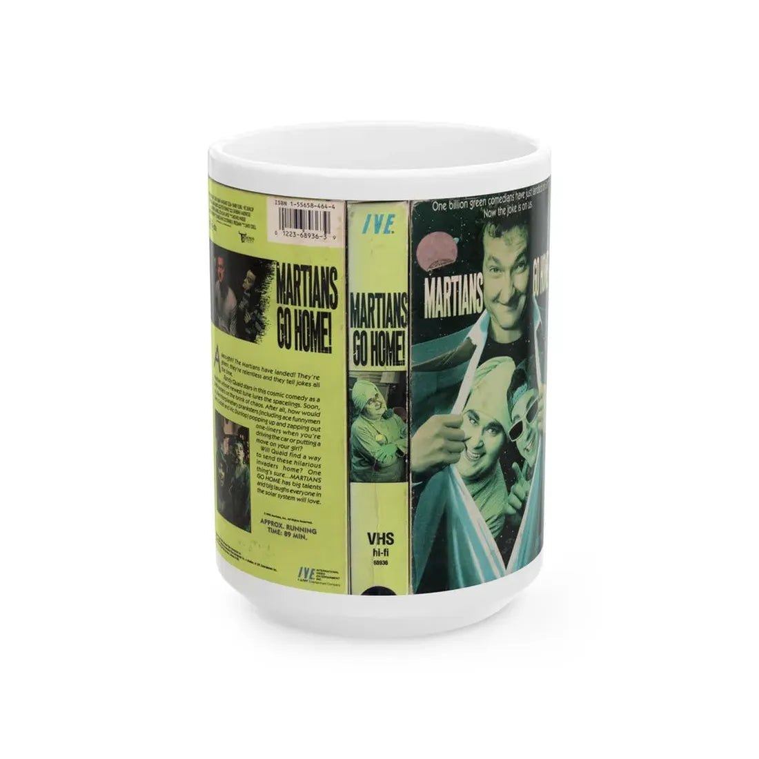 MARTIANS GO HOME (VHS COVER) - White Coffee Mug 15oz - Go Mug Yourself