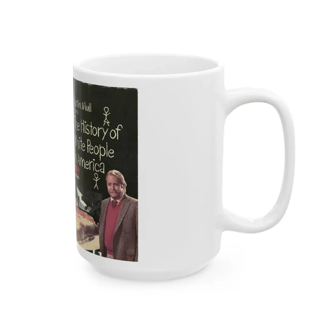 MARTIN MULL PRESENTS THE HISTORY OF WHITE PEOPLE IN AMERICA (VHS COVER) - White Coffee Mug - Go Mug Yourself