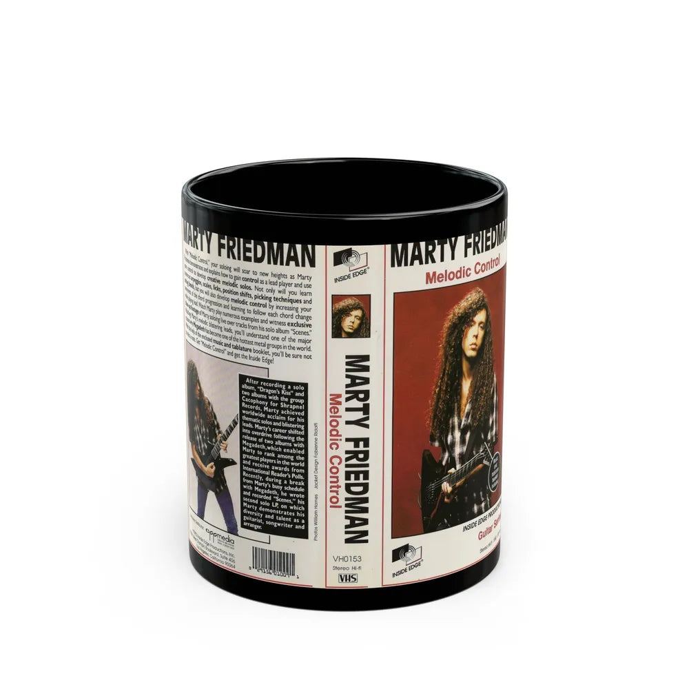 MARTY FRIEDMAN MELODIC CONTROL (VHS COVER) - Black Coffee Mug-11oz-Go Mug Yourself