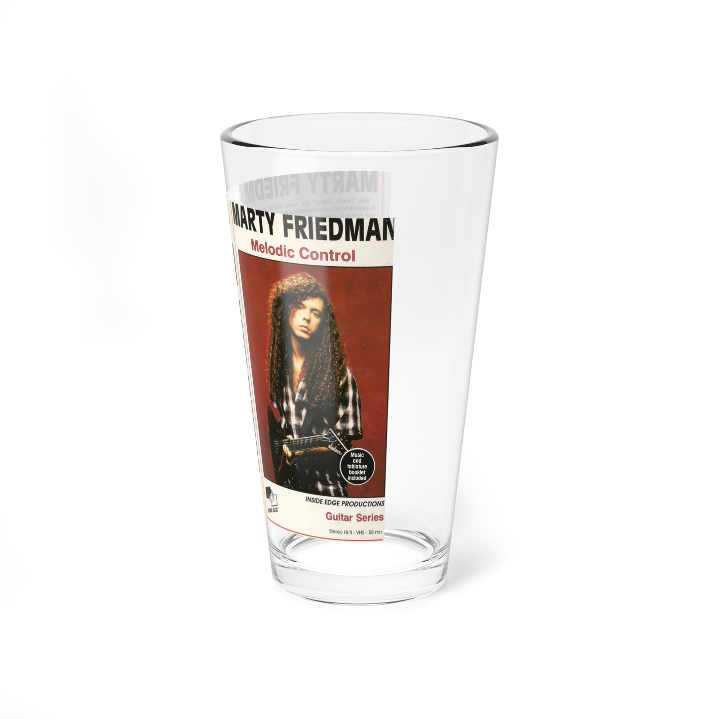 MARTY FRIEDMAN MELODIC CONTROL (VHS COVER) Pint Glass 16oz-Go Mug Yourself