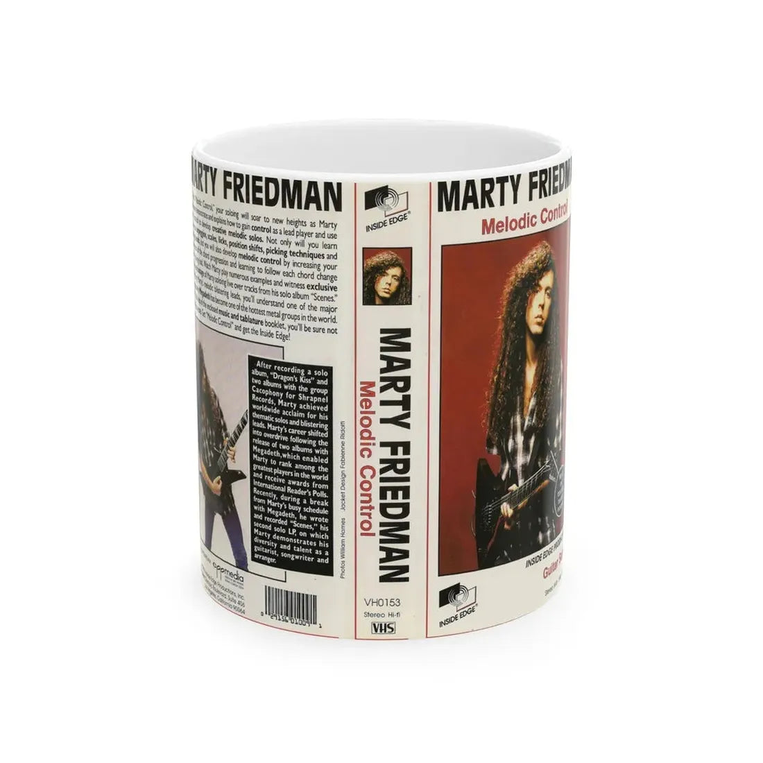 MARTY FRIEDMAN MELODIC CONTROL (VHS COVER) - White Coffee Mug 11oz - Go Mug Yourself