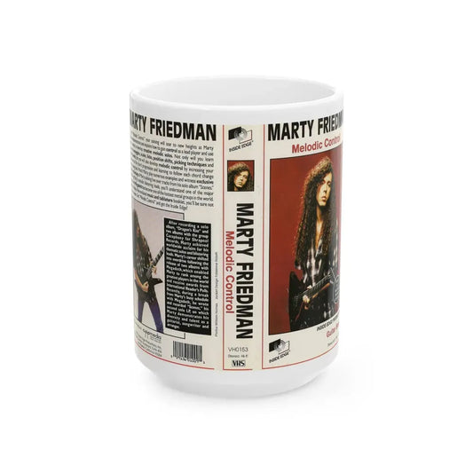 MARTY FRIEDMAN MELODIC CONTROL (VHS COVER) - White Coffee Mug 15oz - Go Mug Yourself