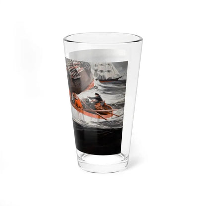 Mary Celeste, men's adventure magazine story illustration (Magazine Illustration) Pint Glass 16oz - Go Mug Yourself
