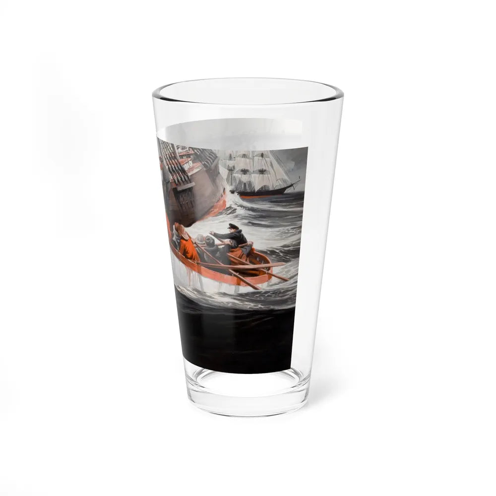 Mary Celeste, men's adventure magazine story illustration (Magazine Illustration) Pint Glass 16oz-Go Mug Yourself