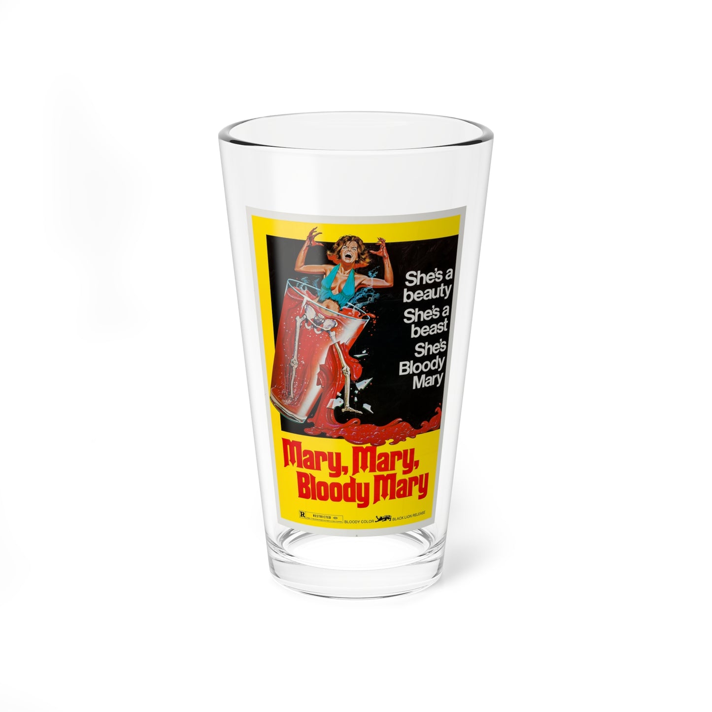 MARY, MARY, BLOODY MARY 1975 Movie Poster - Pint Glass 16oz-16oz-Go Mug Yourself