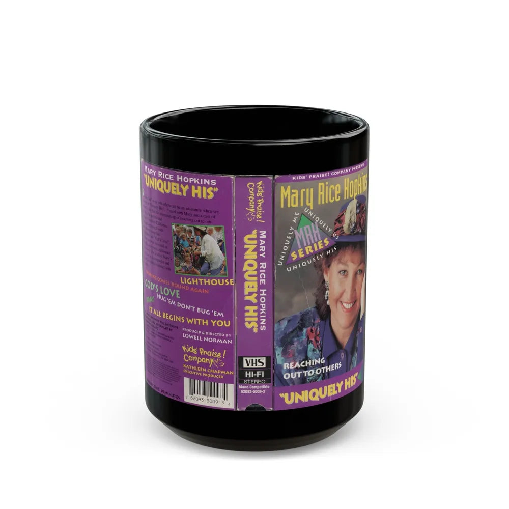 MARY RICE HOPKINS UNIQUELY HIS (VHS COVER) - Black Coffee Mug-15oz-Go Mug Yourself