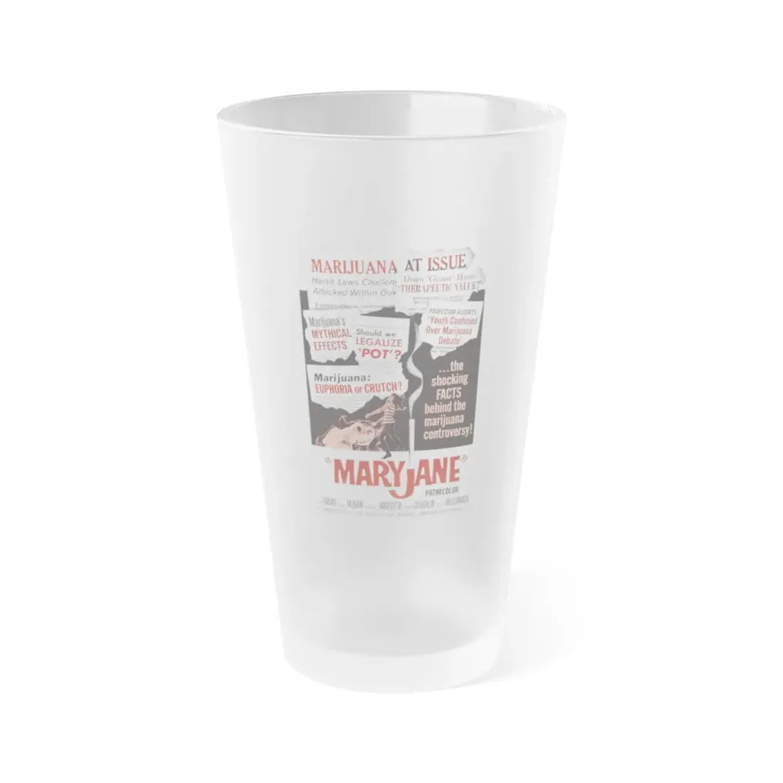 MARYJANE 1968 Movie Poster - Frosted Pint Glass 16oz 16oz Frosted - Go Mug Yourself