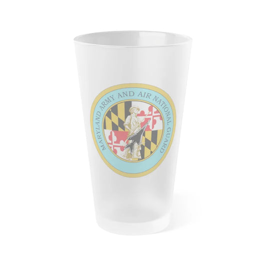 Maryland Army Air National Guard - Frosted Pint Glass 16oz-16oz-Frosted-Go Mug Yourself